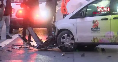 SON DAKİKA: İstanbul TEM Otoyolu’nda ticari araç, polis minibüsüne çarptı: 1 yaralı | Video