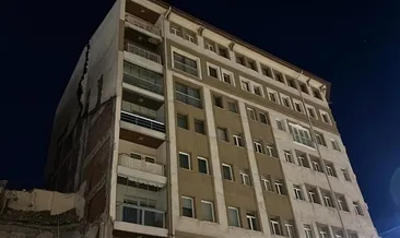 Yıkım sırasında apartmanın kolonu zarar gördü, 21 daire boşaltıldı #sivas