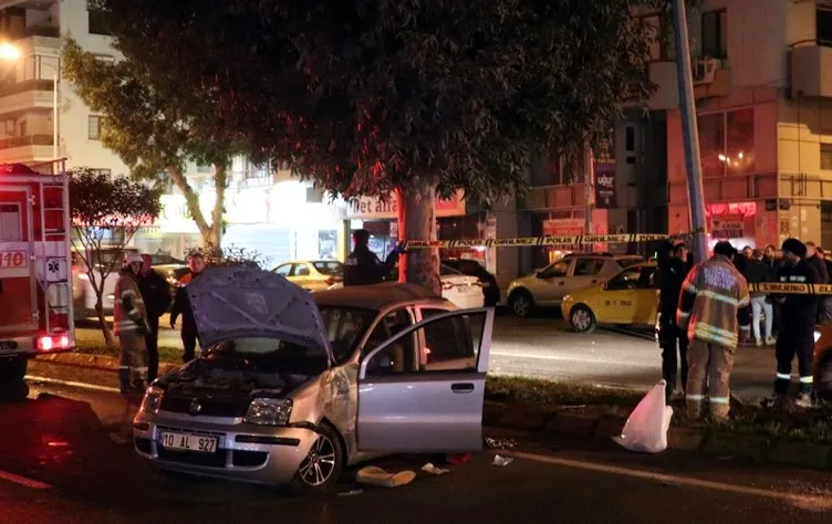 Elektrik direğine çarpan araçta 1 kişi öldü, 2 kişi yaralandı