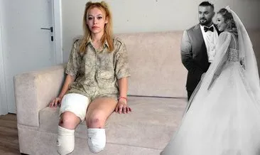 Evlilik yıl dönümleri kabusa döndü: Genç kadın iki bacağını kaybetti! #gaziantep