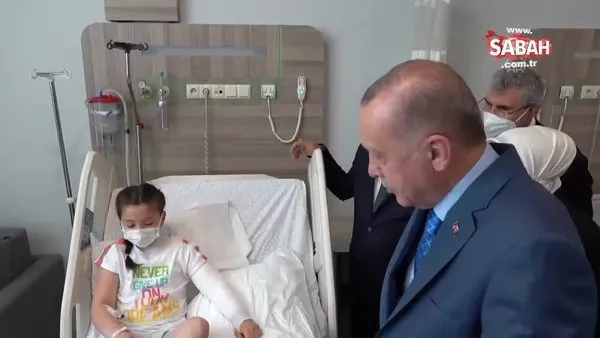 Başkan Erdoğan'ın ziyareti minik hastaları mutlu etti