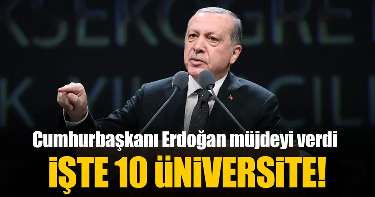 Cumhurbaşkanı Erdoğan müjdeyi verdi