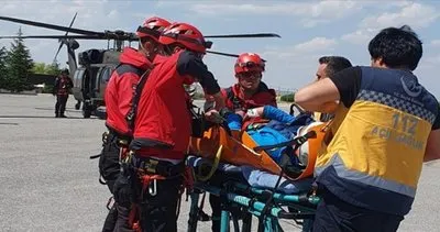 Aladağlar’da mahsur kalan İspanyol turist helikopterle kurtarıldı #kayseri