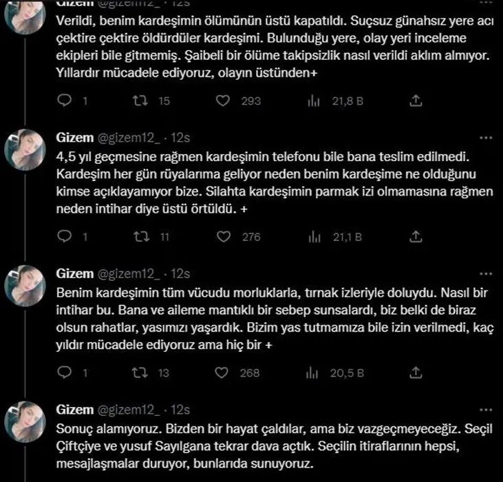 Son Dakika Haberi: Şarkıcı Seçil Çiftçi hakkında çarpıcı iddia: Kardeşimin katilini biliyor!