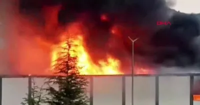 Denizli’de fabrika yangını
