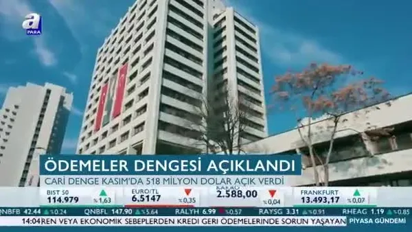 12 aylık cari fazla 2,7 milyar dolar oldu