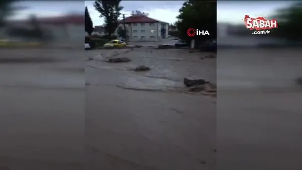 Burdur’da şiddetli sağanak sele neden oldu | Video