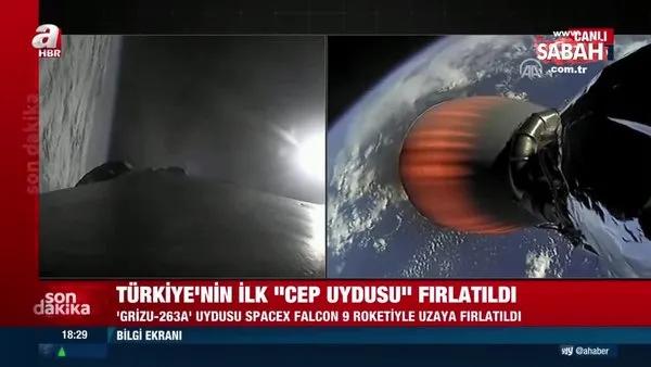 Son dakika: Türkiye'nin ilk cep uydusu 'Grizu-263A' uzaya fırlatıldı | Video