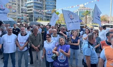 İzmir'deki Konak ve Buca Belediyelerinde Memurlar, Sosyal Denge Tazminatı ve Toplu Sözleşme Alacaklarının Ödenmemesini Protesto Etti