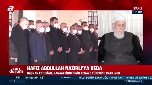 Cumhurbaşkanı Erdoğan Elazığ'da Hafız Abdullah Nazırlı'nın cenaze namazına katıldı | Video