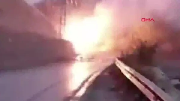 Şanlıurfa'da trafoda patlama anı kamerada