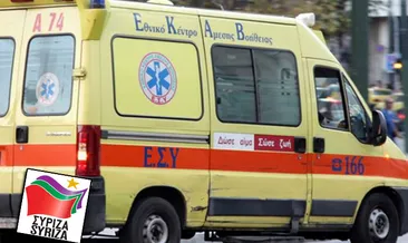 Sakız Adası’nda ilginç bir trafik kazası