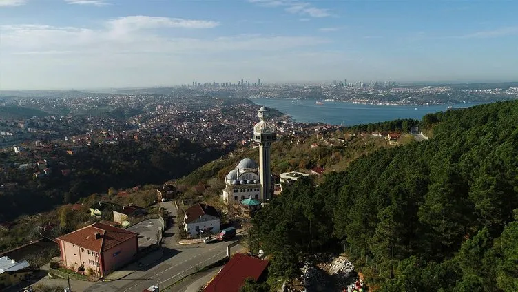 Beykoz Karlıtepe Merkez Camii’nin muhteşem İstanbul manzarası böyle görüntülendi