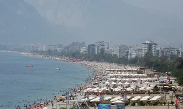 Antalya'da sahillerde boş yer kalmadı #antalya