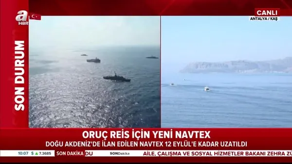 Son Dakika NAVTEX ilanı daha: Oruç Reis gemisinin Doğu Akdeniz'deki çalışma süresi 12 Eylül'e kadar uzatıldı | Video