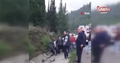 Burdur’da 2 otomobil ve tır çarpıştı: 1 yaralı | Video
