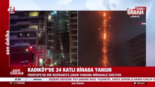 SON DAKİKA | Kadıköy Fikirtepe'de rezidansta yangın: Bina sakinleri tahliye edildi | Video