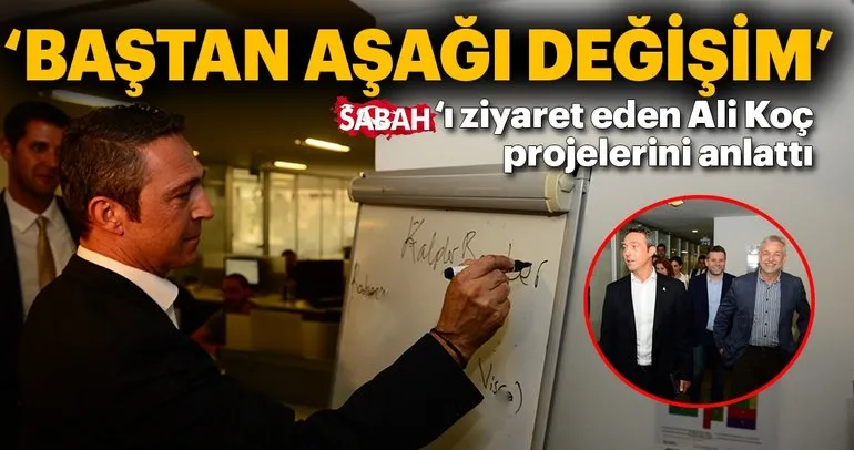 Ali Koç projelerini SABAHa anlattı: Bize 6 yıl lazım