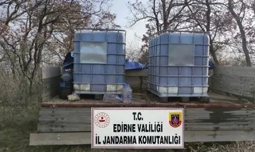 Edirne’de ormanda şaşırtan görüntü: 2 bin 200 litre sahte içki ele geçirildi