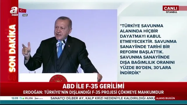 Cumhurbaşkanı Erdoğan'dan flaş F-35 açıklaması!