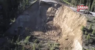 ABD’de dağ geçidinde yol çöktü | Video