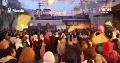 CHP çekilip DEM’in adayını desteklemişti: Mersin mitinginde Öcalan sloganları! | Video