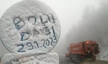 Kar yağışı Bolu Dağı’na ulaştı