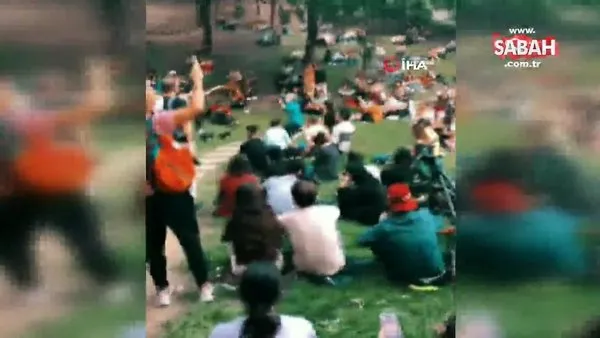 Maçka Parkı'nda korona virüsü hiçe sayarak açık hava konseri verdiler | Video