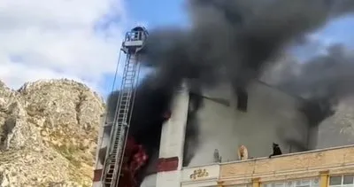 Amasya’da 5 katlı iş yerinde yangın