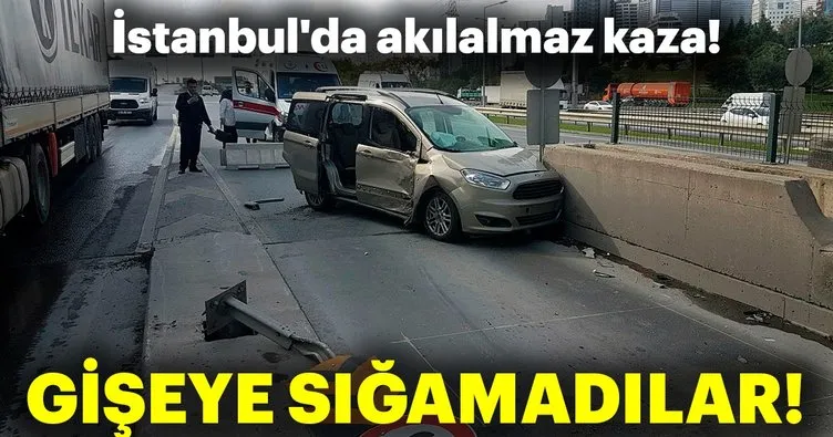 İstanbul’da akılalmaz kaza! Gişeye sığamadılar