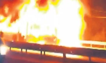 İETT otobüsü alev alev yandı