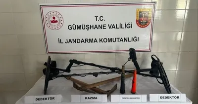 Gümüşhane’de kaçak kazı operasyonu!