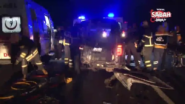 TEM Otoyolu'nda feci kaza: 2 ölü, 7 yaralı | Video