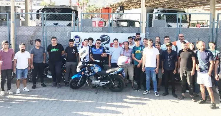 Anamur’da motosiklet sürücü adayları uyarıldı