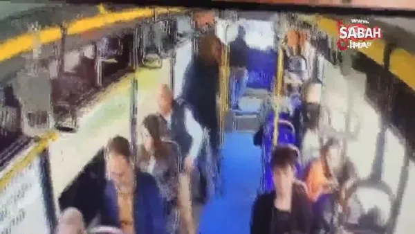 Toplu taşımada genç kızı taciz eden şahıs kamerada | Video