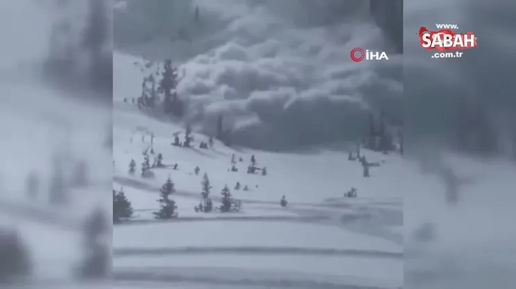 ABD'de çığın düşüş anı kamerada | Video
