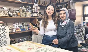 Taş baskı sanatıyla kumaşlara ahenk veriyor #kastamonu