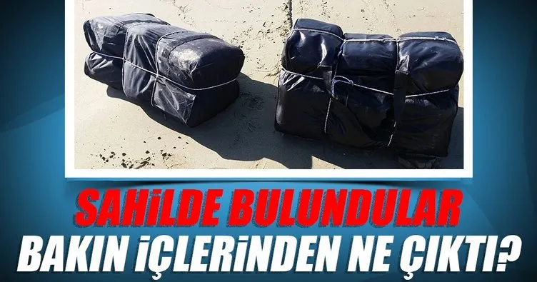 Deniz kıyısında içi dolu 51 valiz bulundu