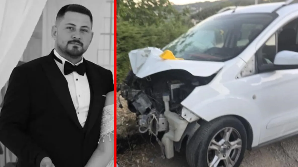 Mudanya'da meydana gelen trafik kazası sonrası olay yeri incelemesi