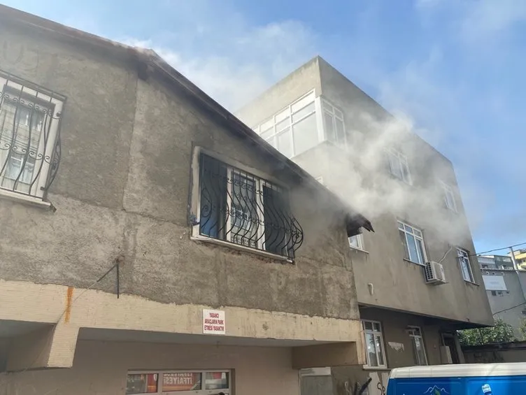 Yangında mahsur kalan anne ve çocuklarını vatandaşlar kurtardı!