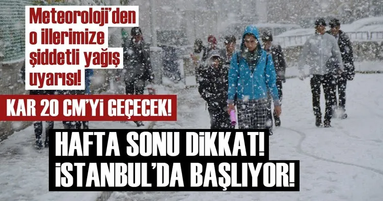 Meteoroloji’den son dakika şiddetli kar uyarısı! Kar yağışı İstanbul’a geliyor!