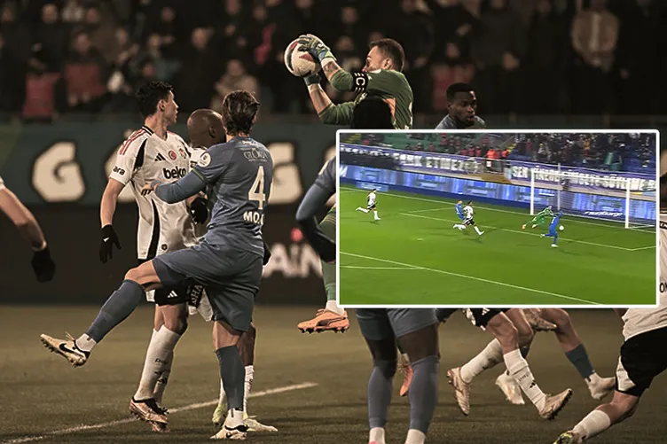 Son dakika haberi: Rizespor - Beşiktaş maçında inanılmaz pozisyon! Herkes gol diye beklerken Mert Günok...