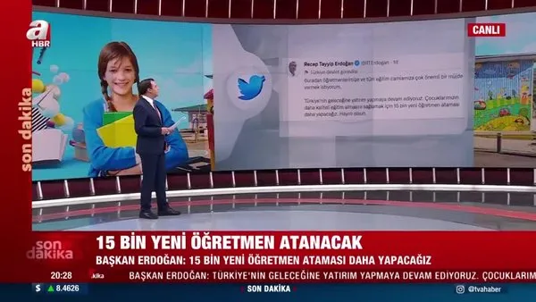 Son dakika! Başkan Erdoğan duyurdu: 15 bin yeni öğretmen ataması daha yapacağız | Video