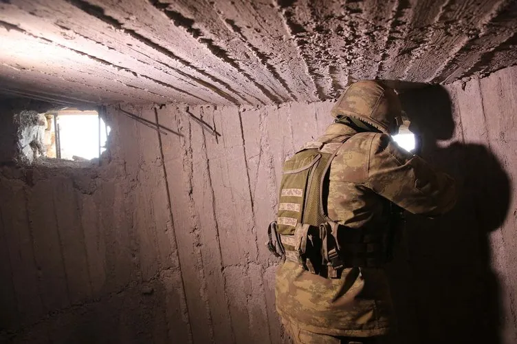 Teröristlerin 300 metrelik televizyonlu tünelini AA görüntüledi