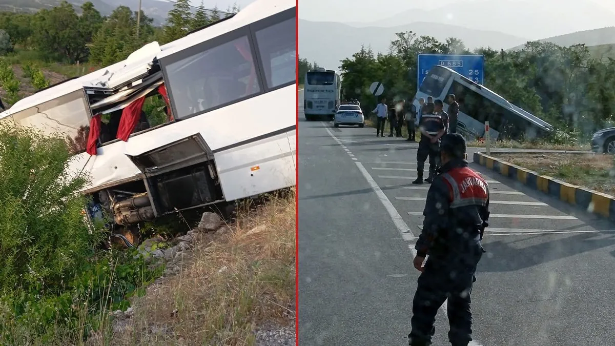 Isparta'da feci kaza! Tur otobüsü şarampole uçtu: 16 yaralı var!