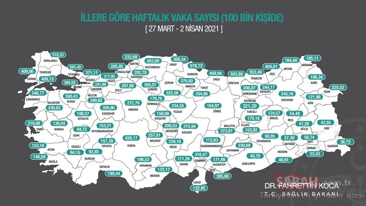 Türkiye korona risk haritası Nisan 2021: Sağlık Bakanı Fahrettin Koca illere göre koronavirüs risk haritasını paylaştı