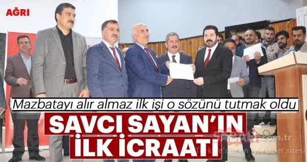 Ağrı Belediye Başkanı Sayan'ın ilk icraatı