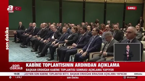 KABİNE TOPLANTISI SON DAKİKA: Başkan Erdoğan Kabine Toplantısı sonrası önemli açıklamalarda bulundu | Video