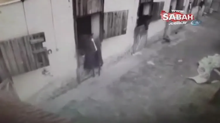 Kangal hırsızı kameraya yakalandı