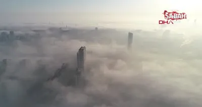 Son dakika! İstanbul’da havadan görüntülenen sis manzarası hayran bıraktı | Video